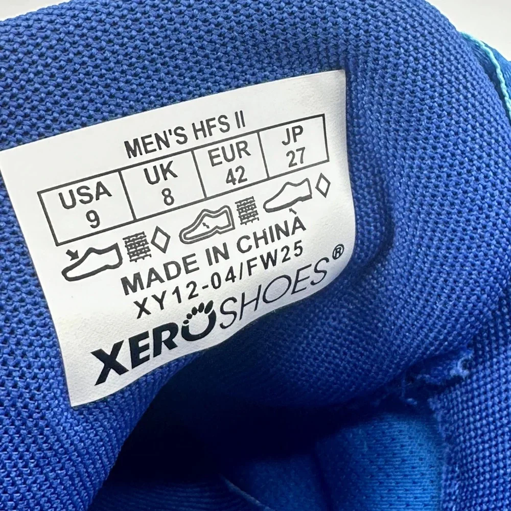 Xero HFS II Shoes Men's 9 Running Sneakers Blue Minimalist Barefoot CrossFit